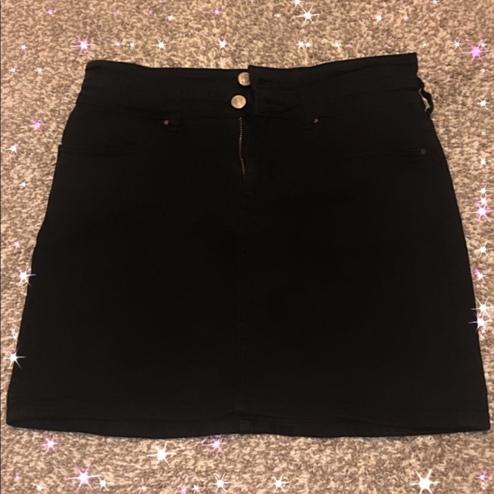 ✨black denim pacsun skirt✨